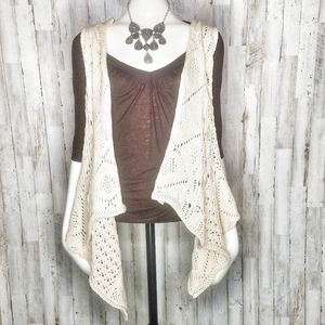 Mossimo Supply Co | Boho Open Front Crochet Vest